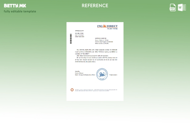 Модерен стил Австралија ИНГ шаблон за директна референца